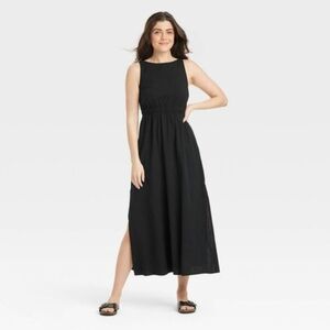 NWT Universal Thread Classic Black Maxi Dress